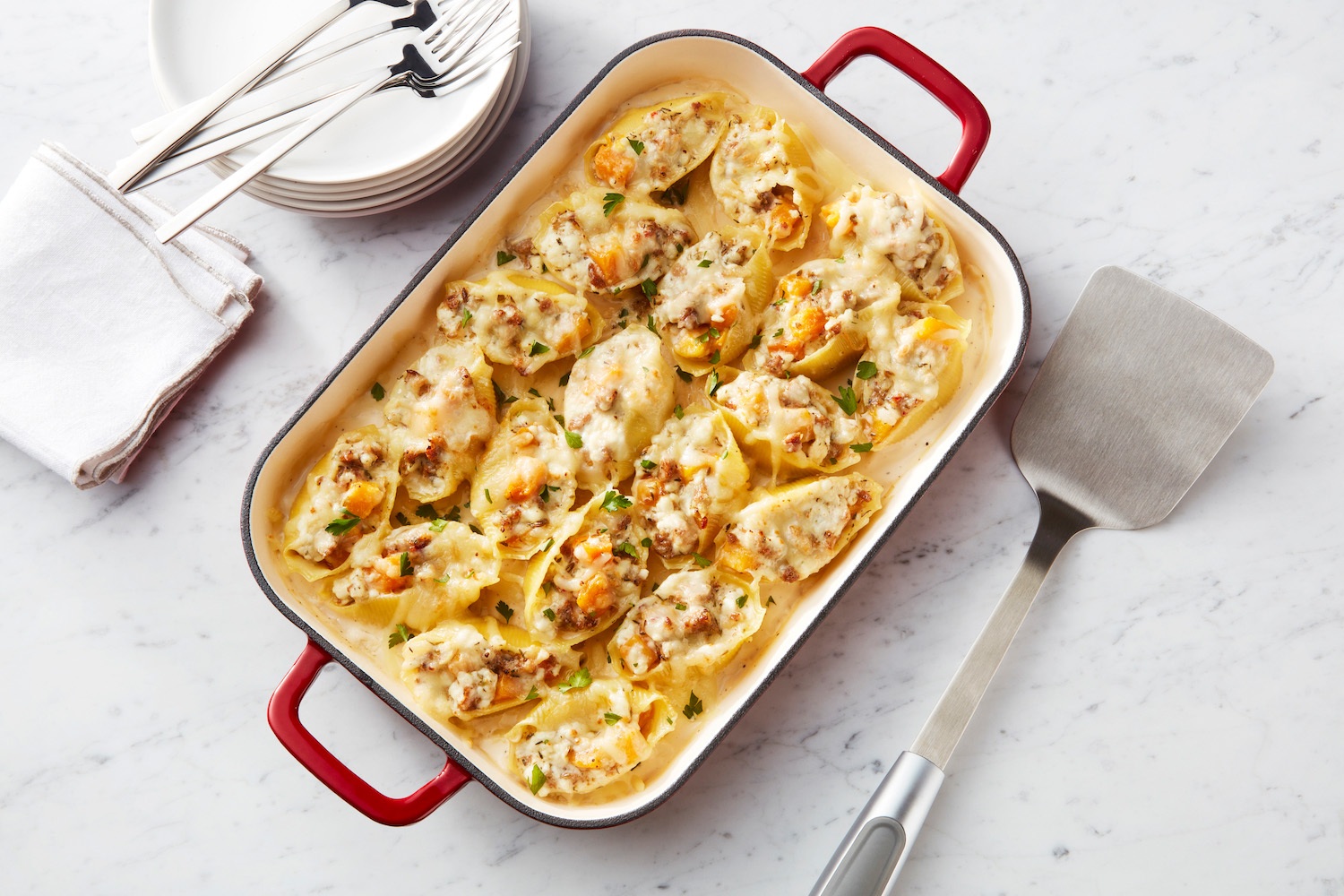 Butternut Squash & Fennel Sausage Stuffed Shells | Breakstone's