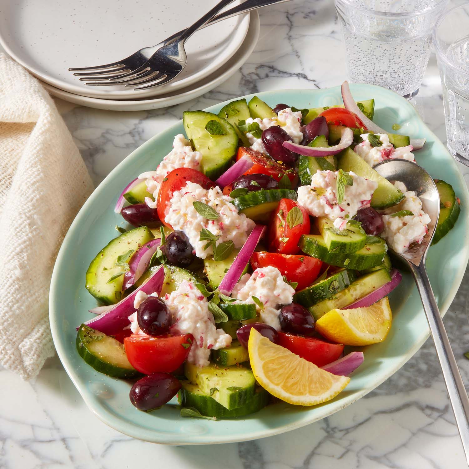 Cottage Cheese Greek Salad Recipe | Breakstone's