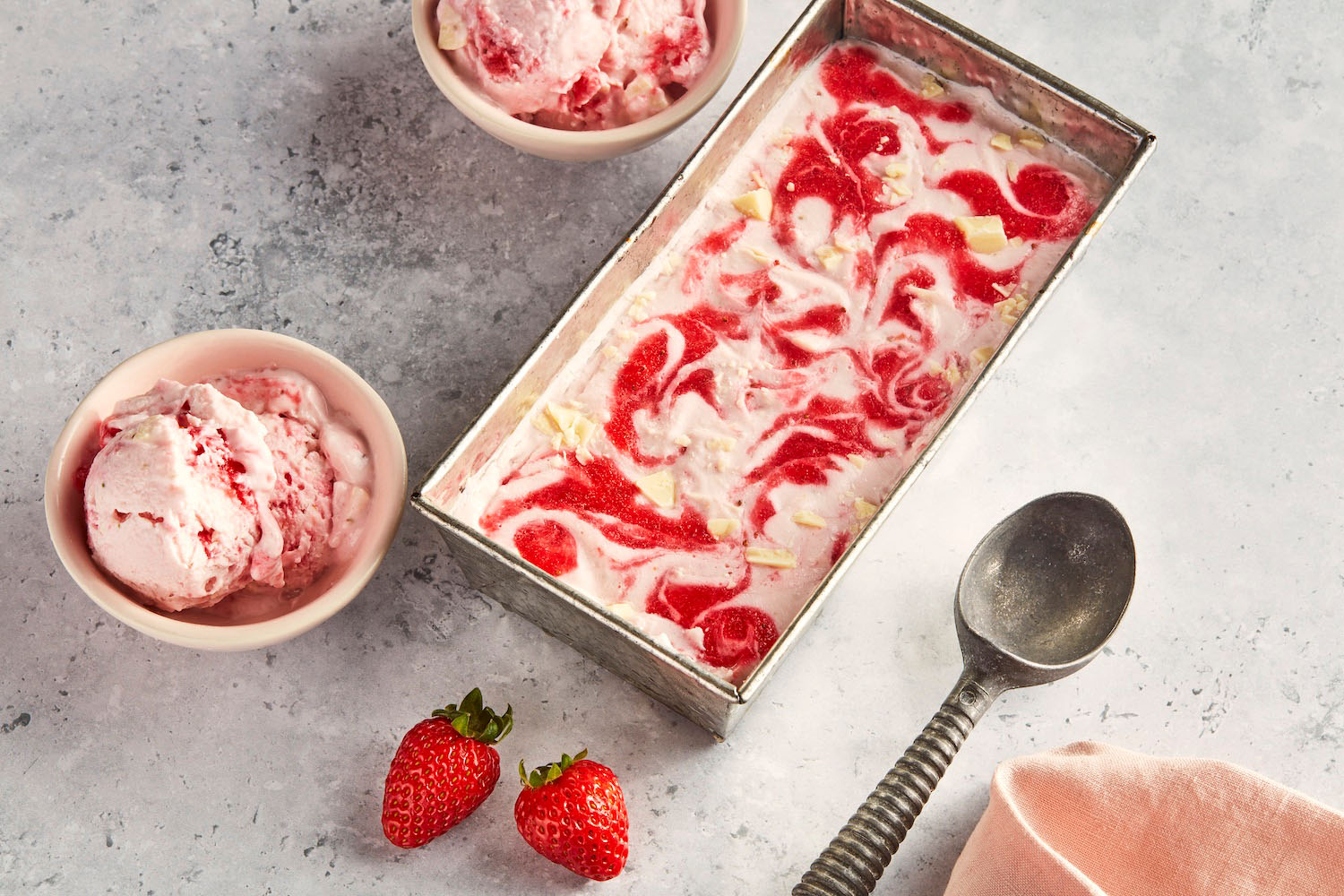 Strawberry Swirl Cottage Cheese Ice Cream | Breakstone's