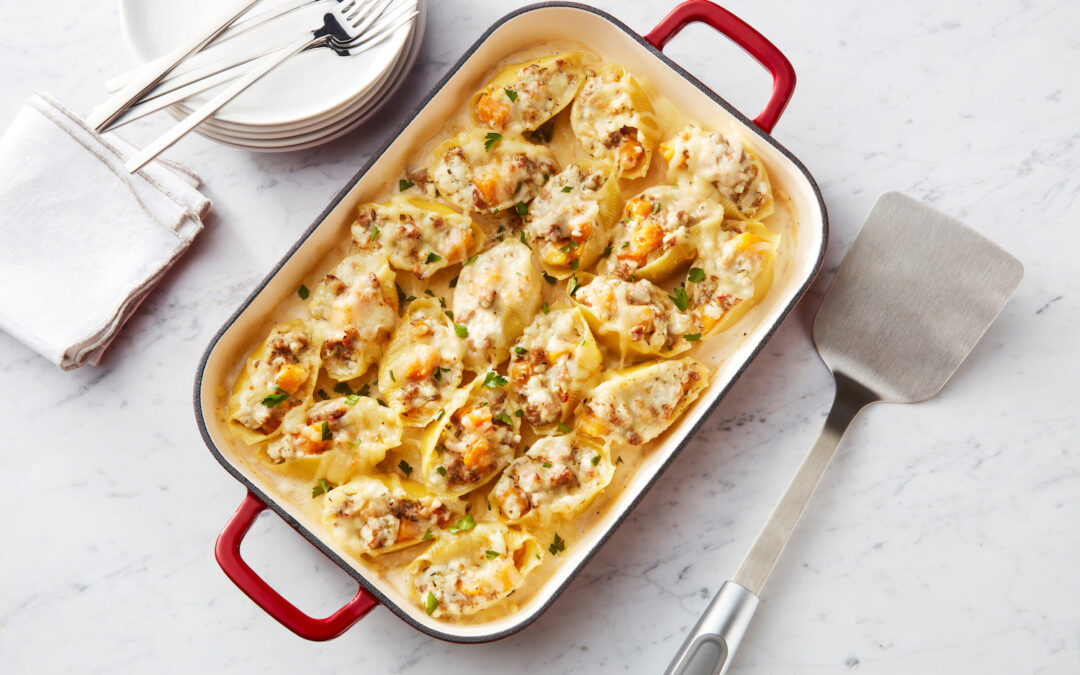 Butternut Squash & Fennel Sausage Stuffed Shells