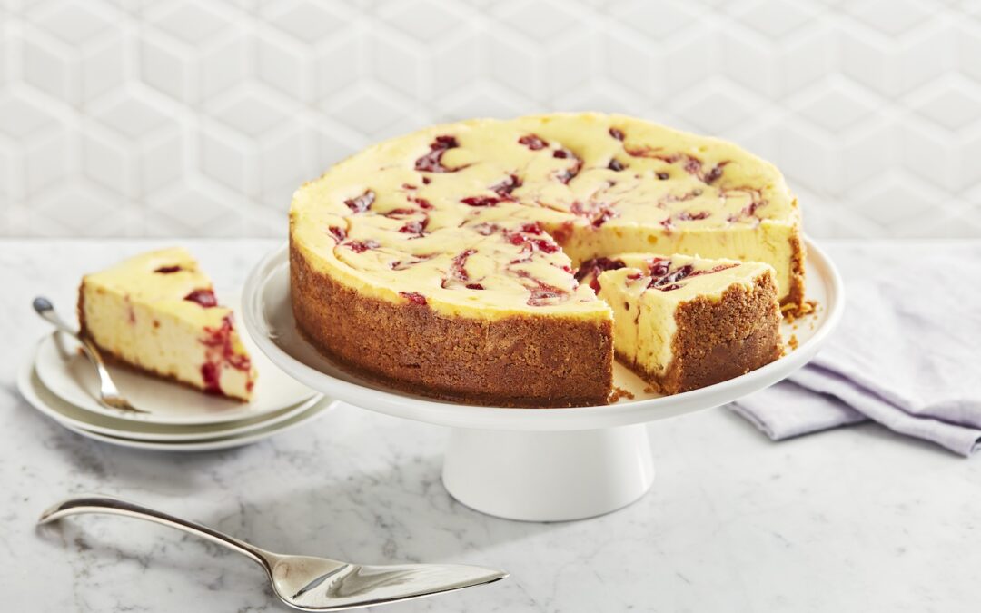 Cranberry Marble Cheesecake