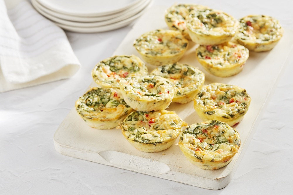 Red Pepper and Spinach Cups