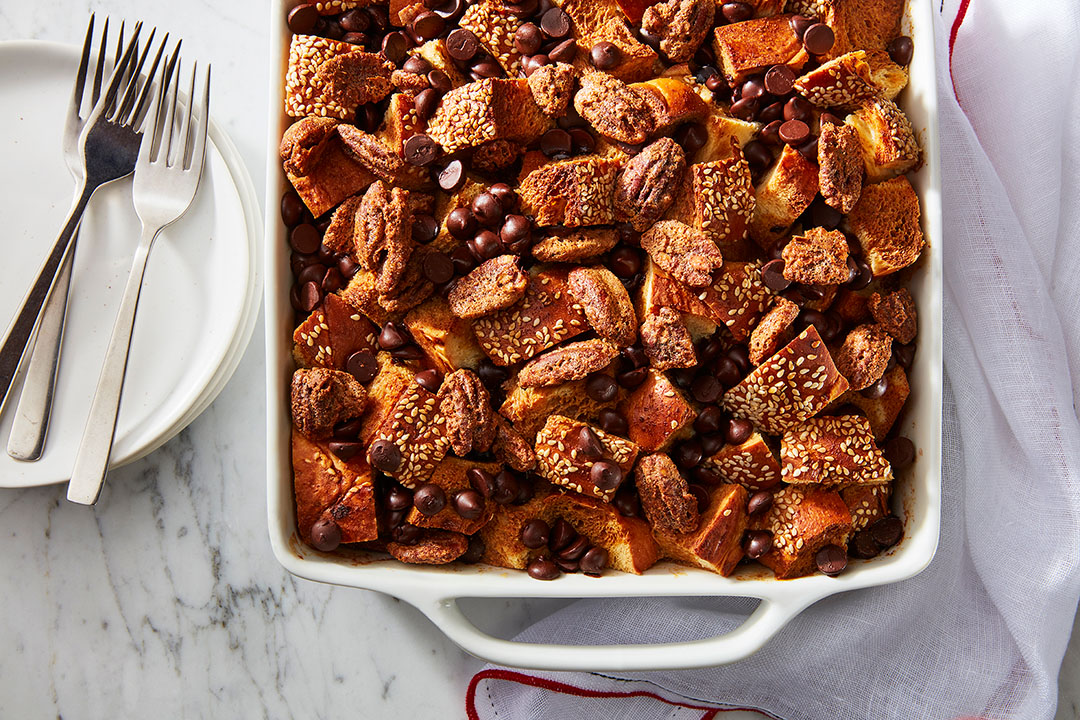 Chocolate Espresso Ricotta Bread Pudding | Breakstone's