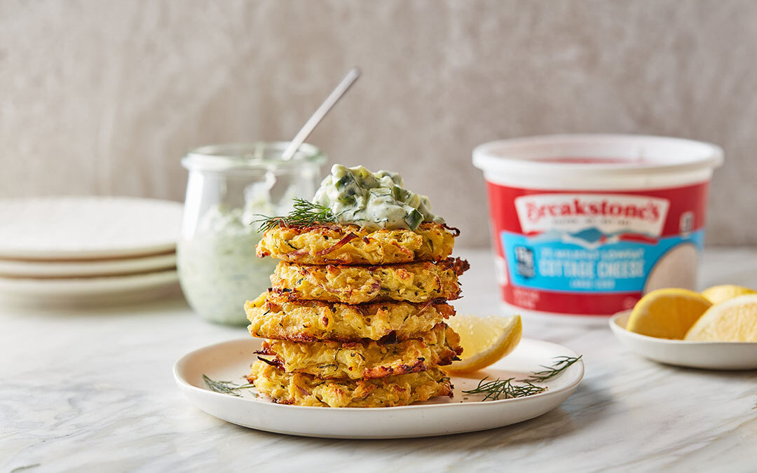 Zucchini Cottage Cheese Fritters