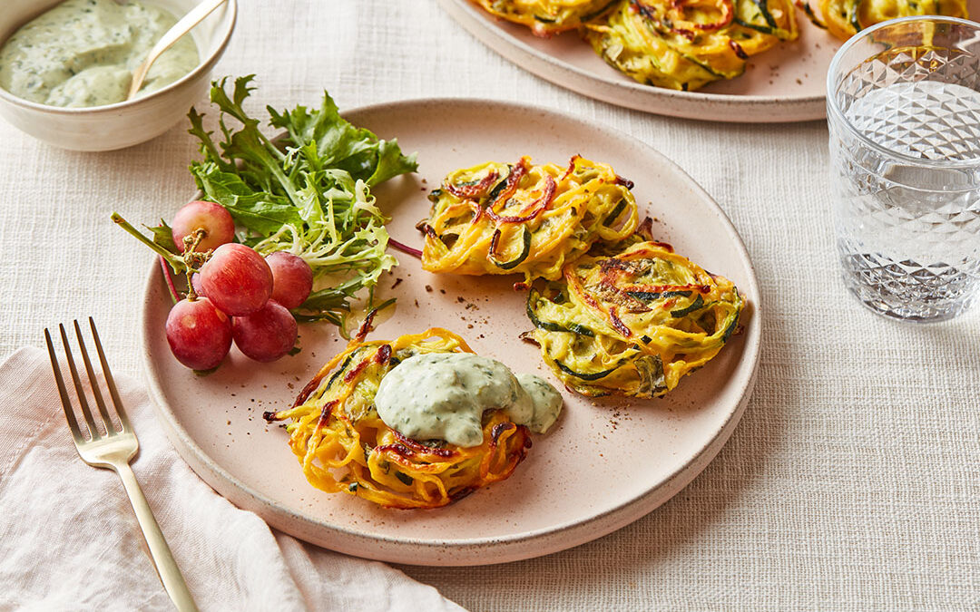 Spiral Vegetable Cottage Cheese Fritters