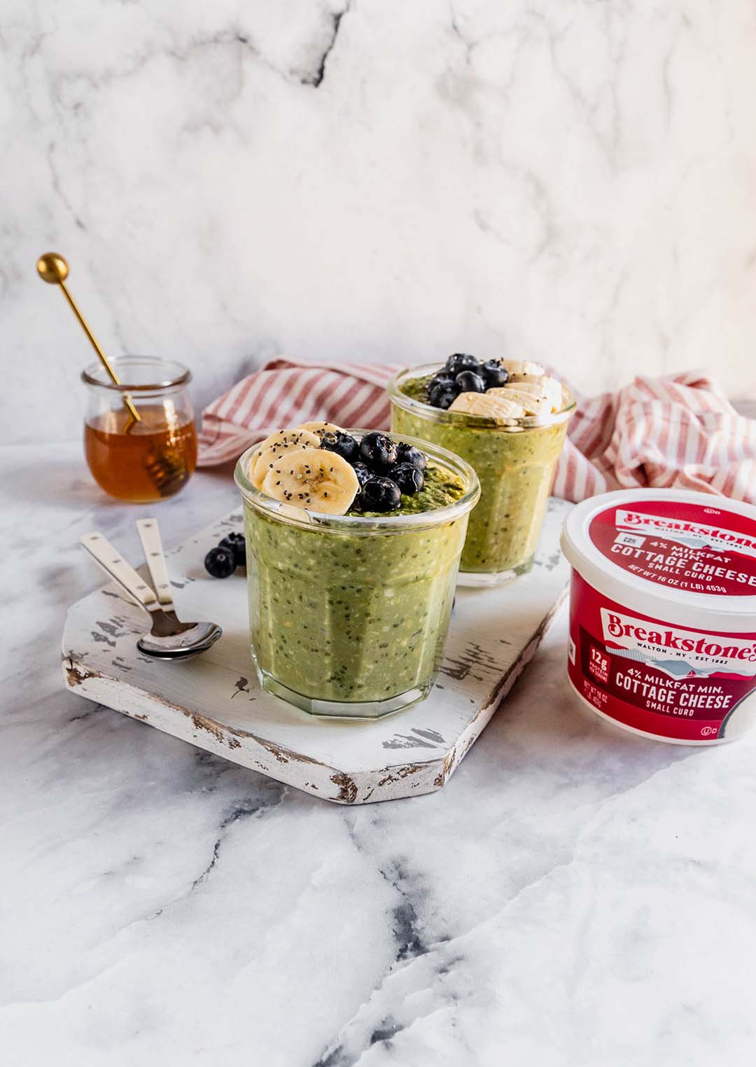 Matcha Cottage Cheese Overnight Oats | Breakstone's